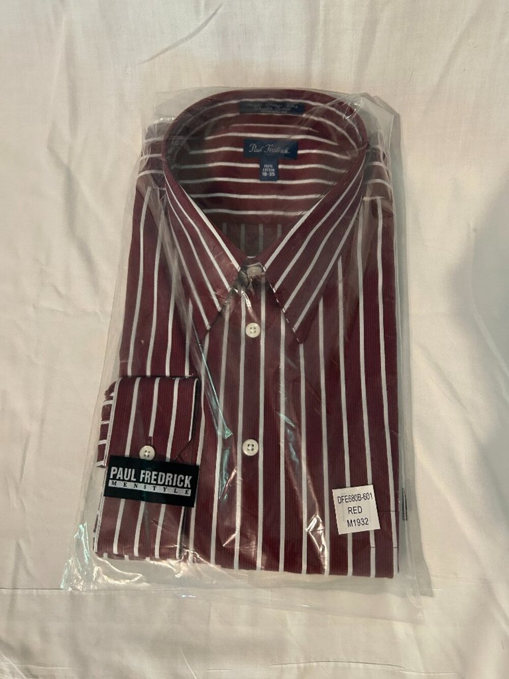 Paul Fredrick L/S Dress Shirt 18 - 35 NWT